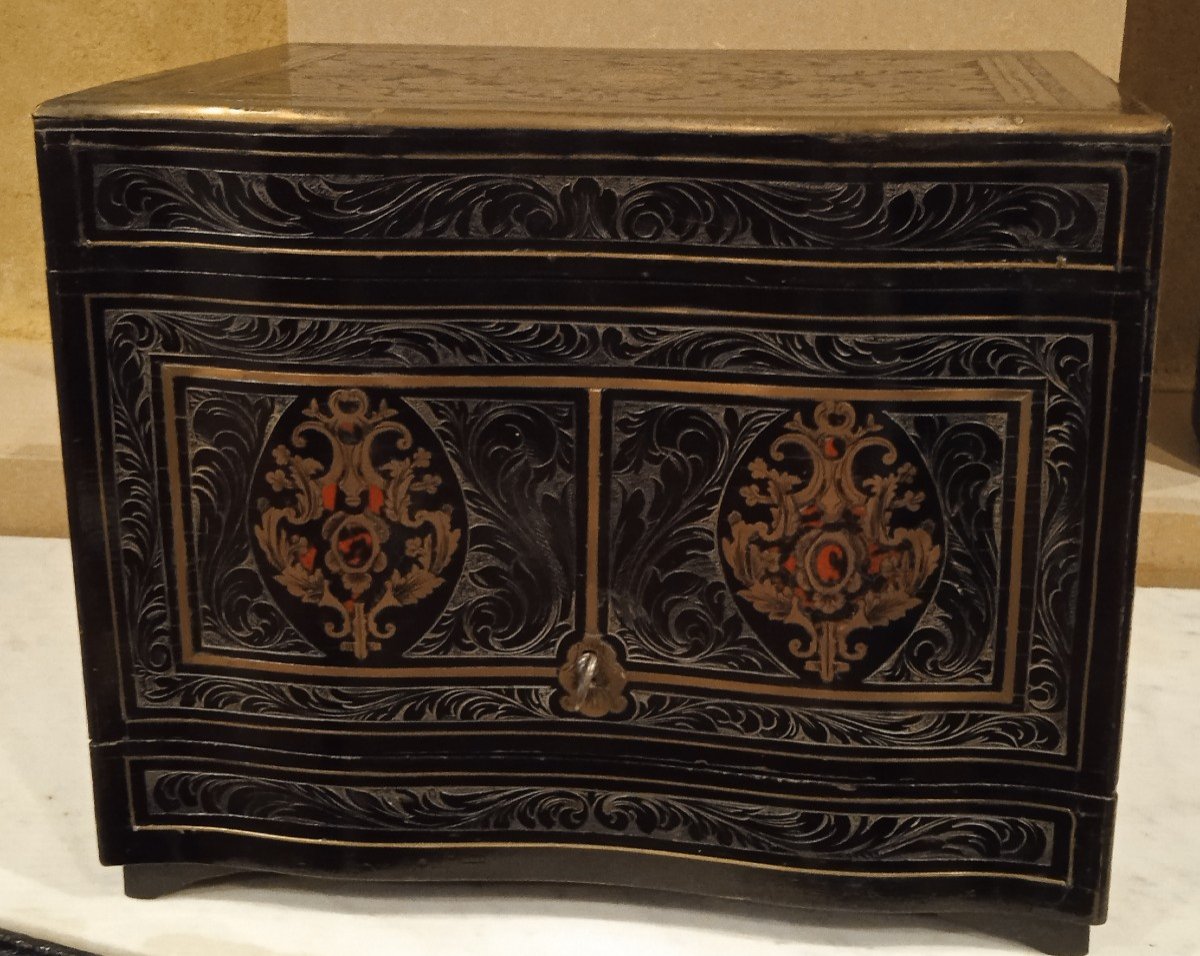 Napoleon III Liqueur Cellar - 19th Century Marquetry Box