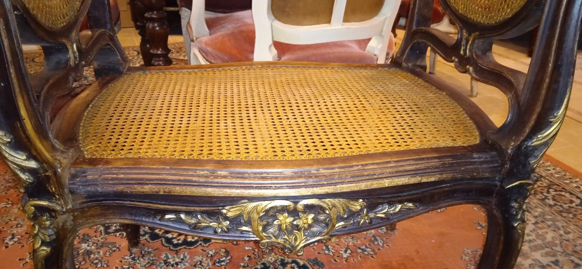 Cannage Bench - Louis XVI Style - Directory-photo-2
