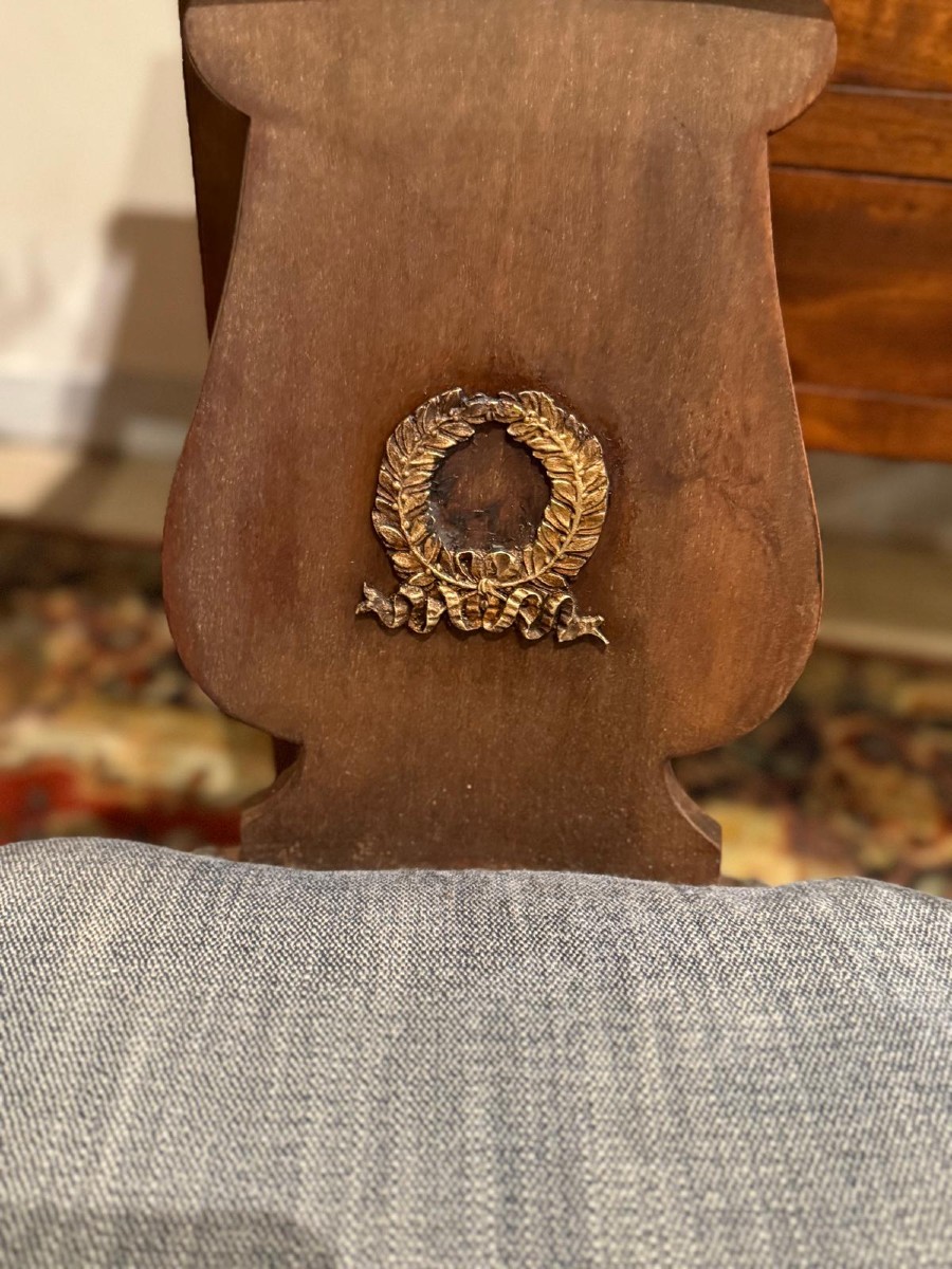 fauteuil de bureau de style empire - fin XIXème-photo-2