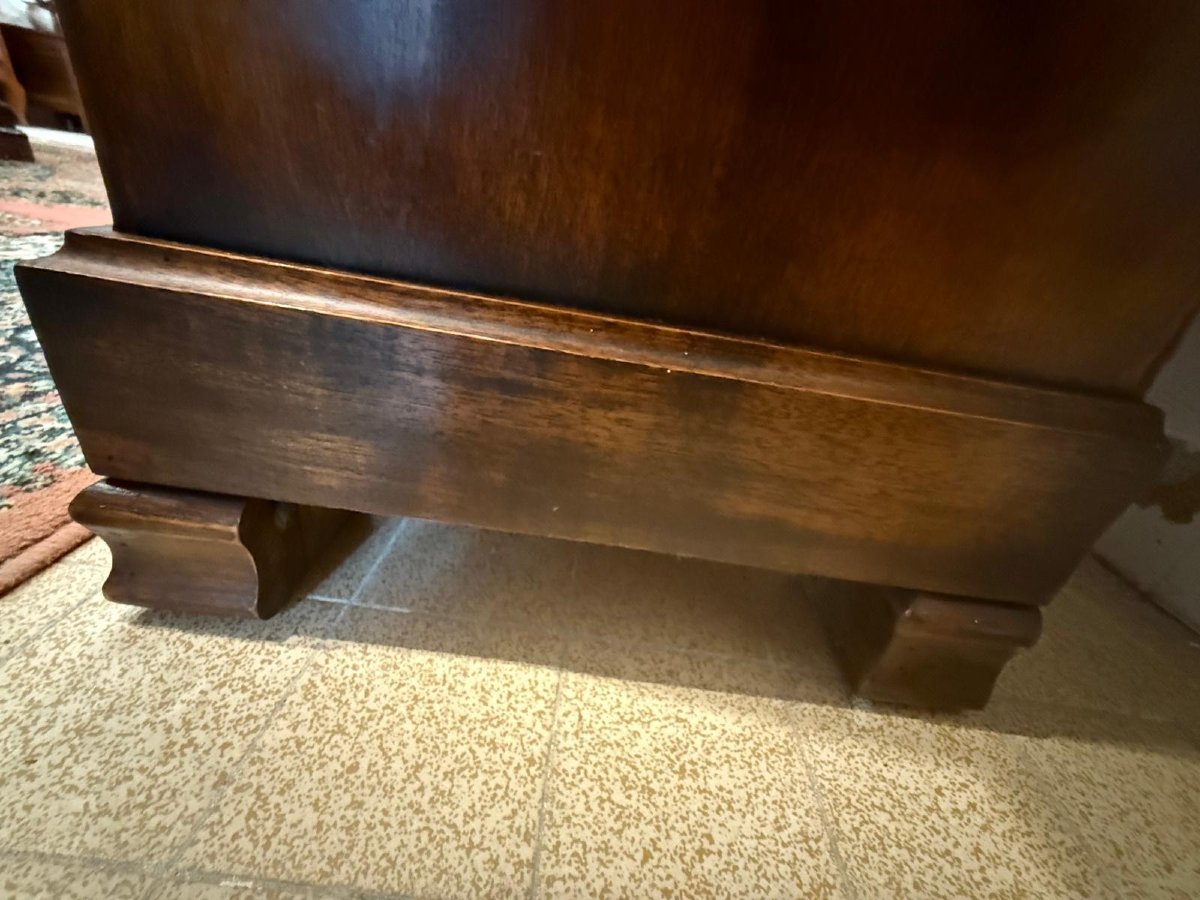 Charles X Style Secretary In Mahogany And Fruitwood Veneer - 19th Century-photo-5