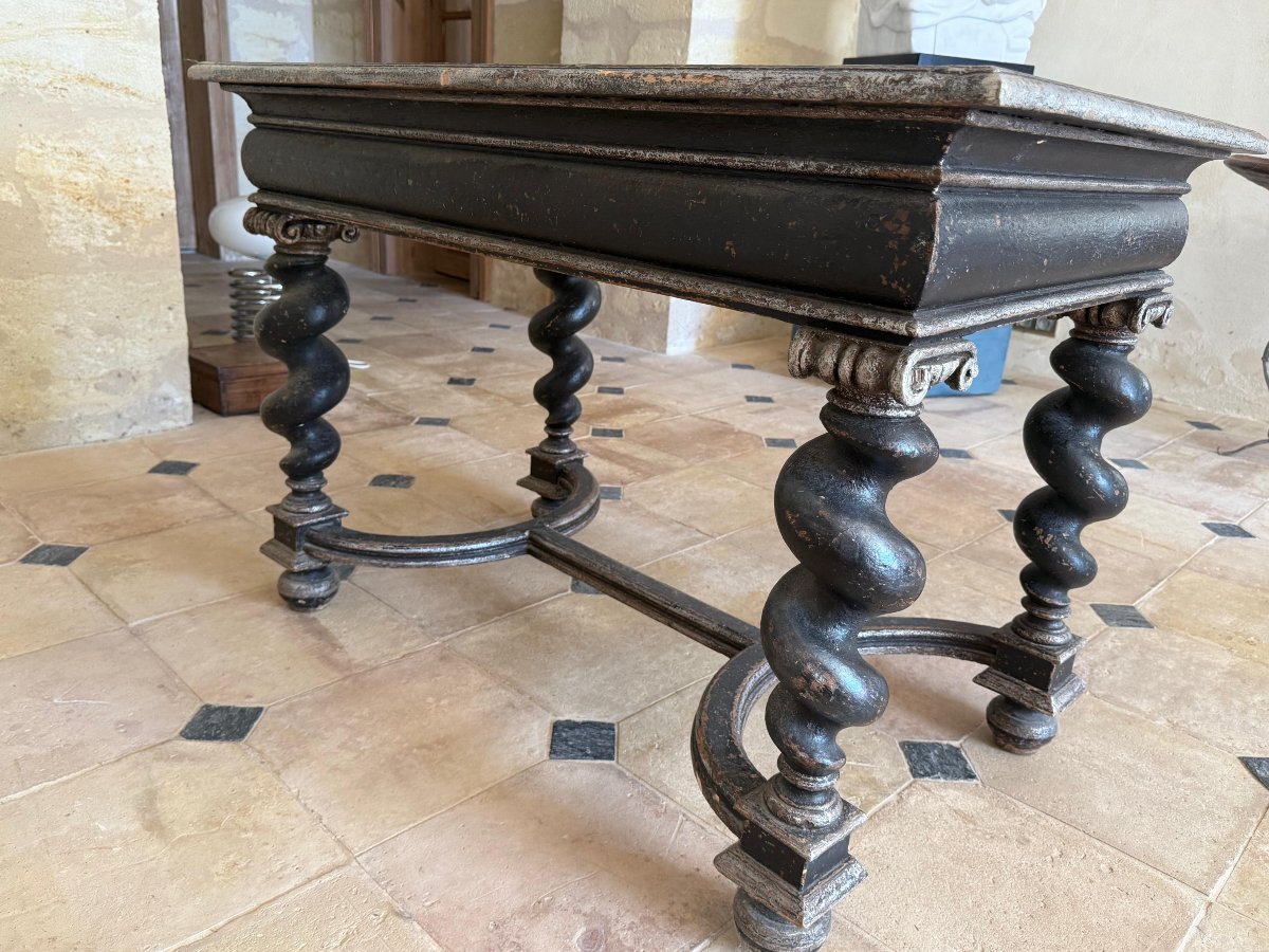Table à écrire console Louis XIII en bois fruitier - milieu XVIIe-photo-3