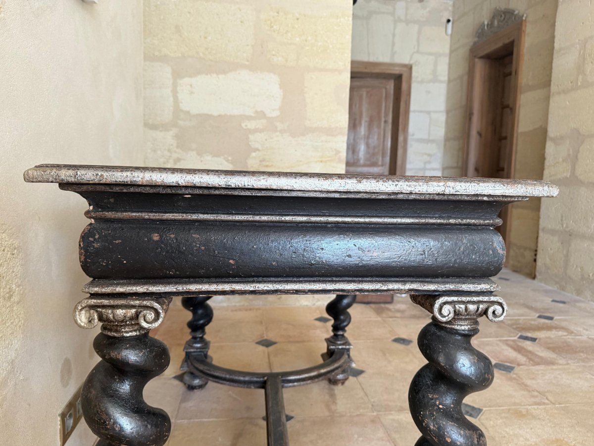 Table à écrire console Louis XIII en bois fruitier - milieu XVIIe-photo-4