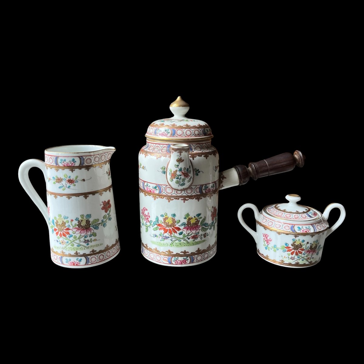 Porcelain Chocolate Serving Set By Maison Leduc, 19th Century