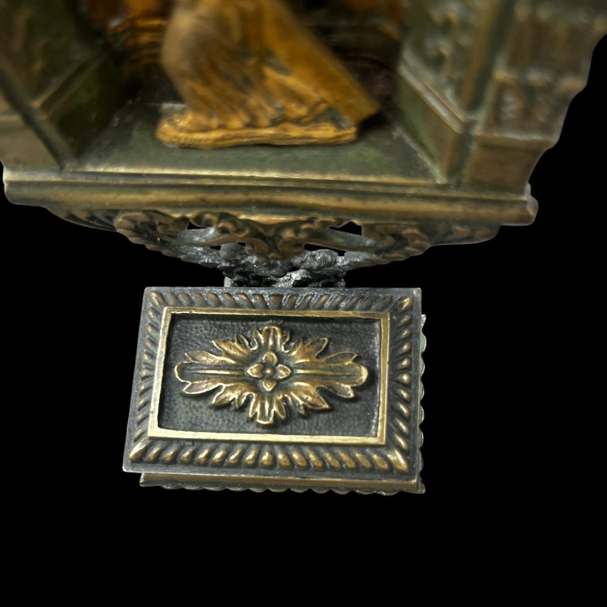 Neo-gothic-style Wall-mounted Bedside Holy Water Font (restoration Period / Troubadour Style)-photo-3