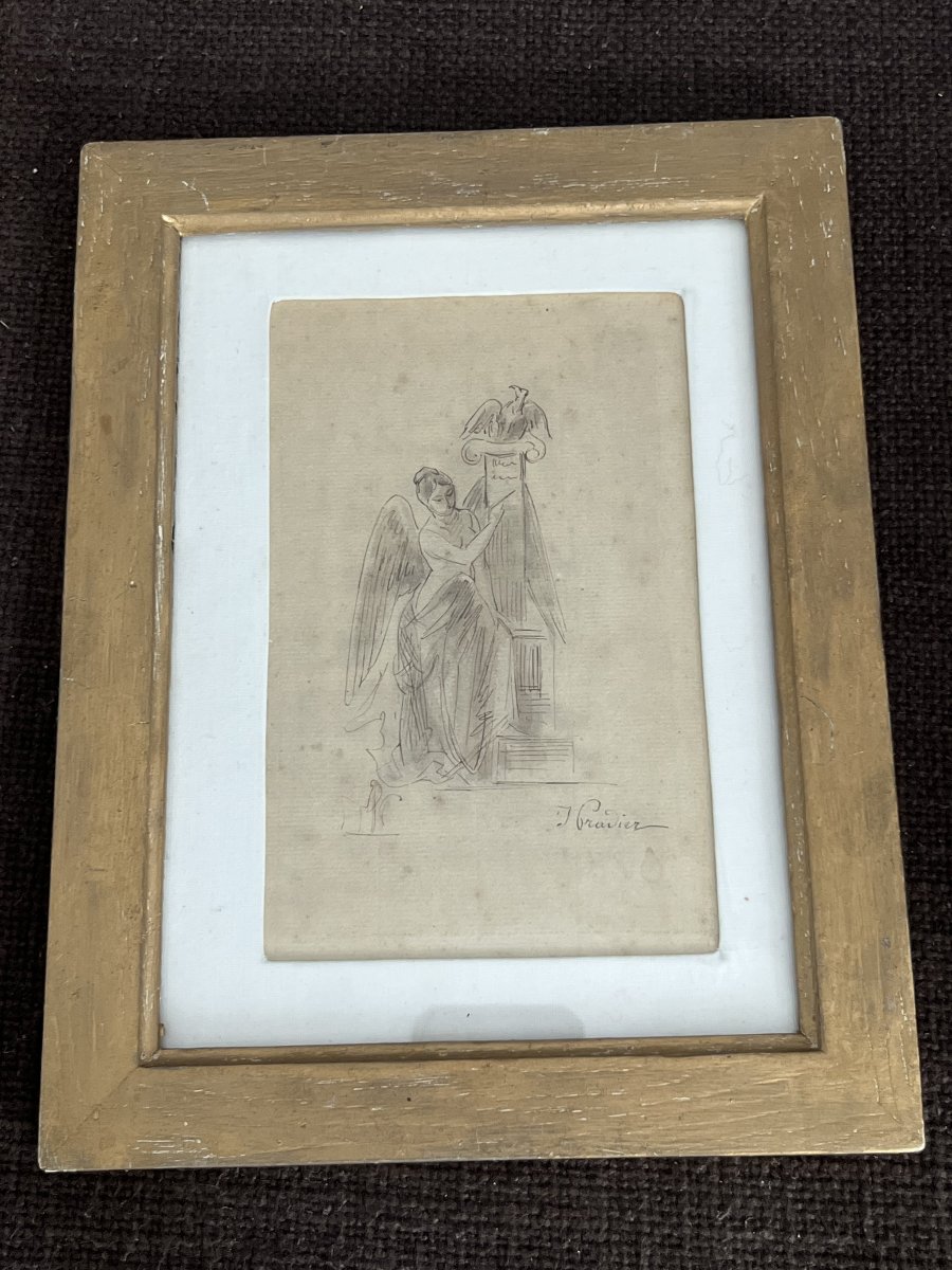 Study Drawing By James Pradier, 19th Century