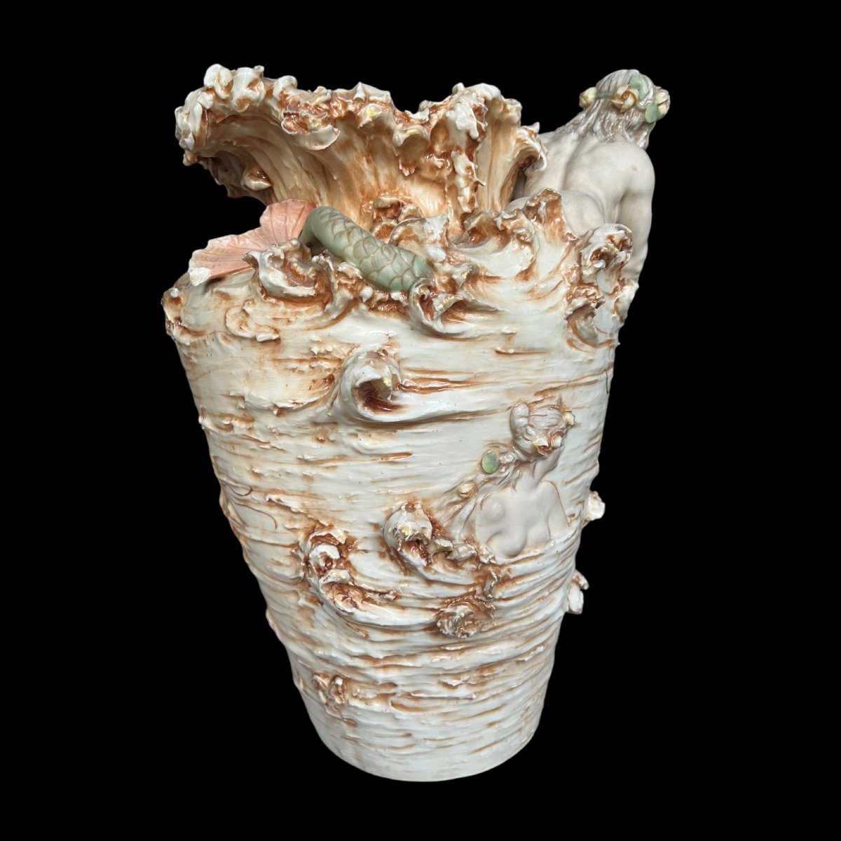 Vase Royal Dux Bohémia au triton, crabe et homard-photo-2