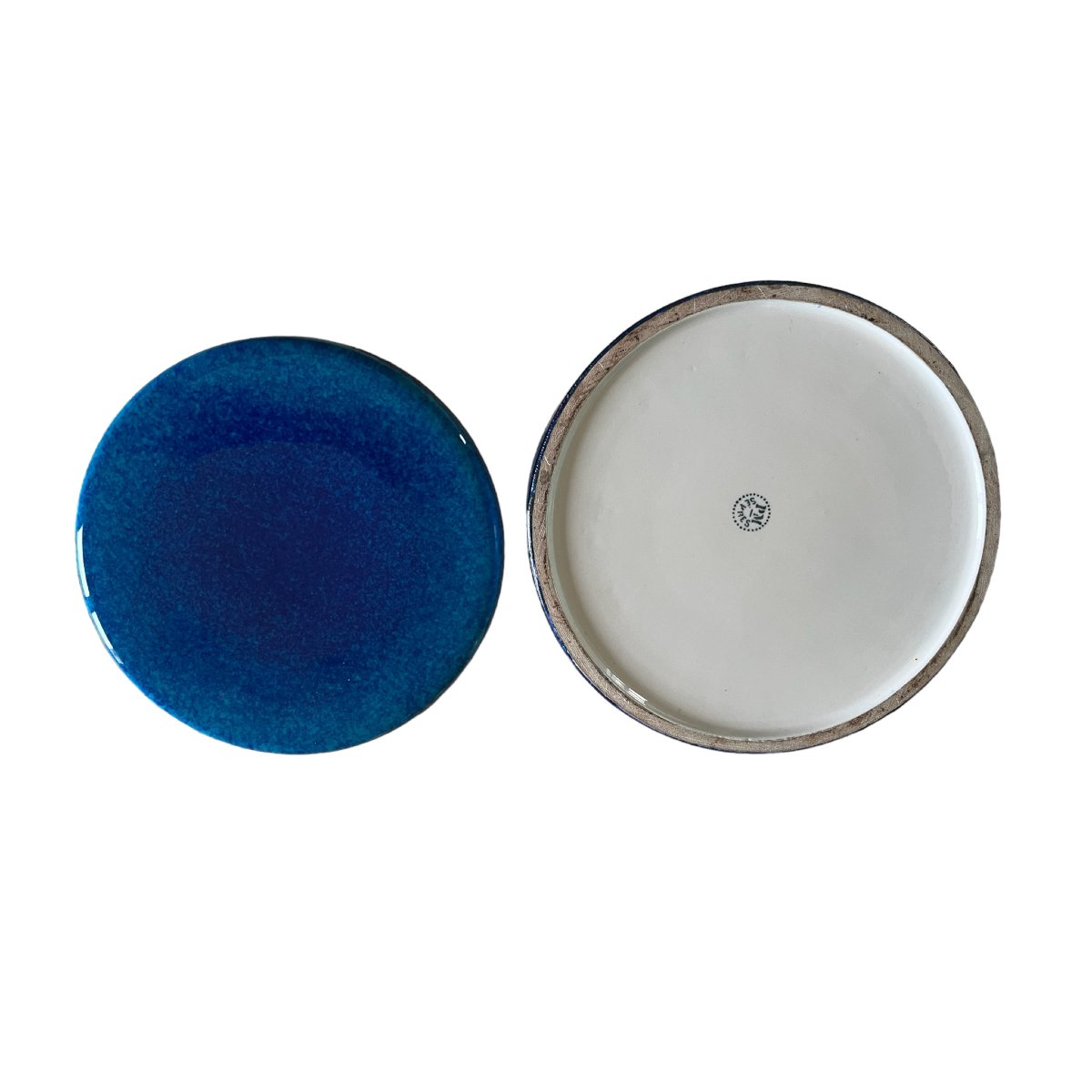 Large Art Deco Candy Dish – Paul Milet Sèvres – Blue Enamel – 21.5 Cm-photo-2