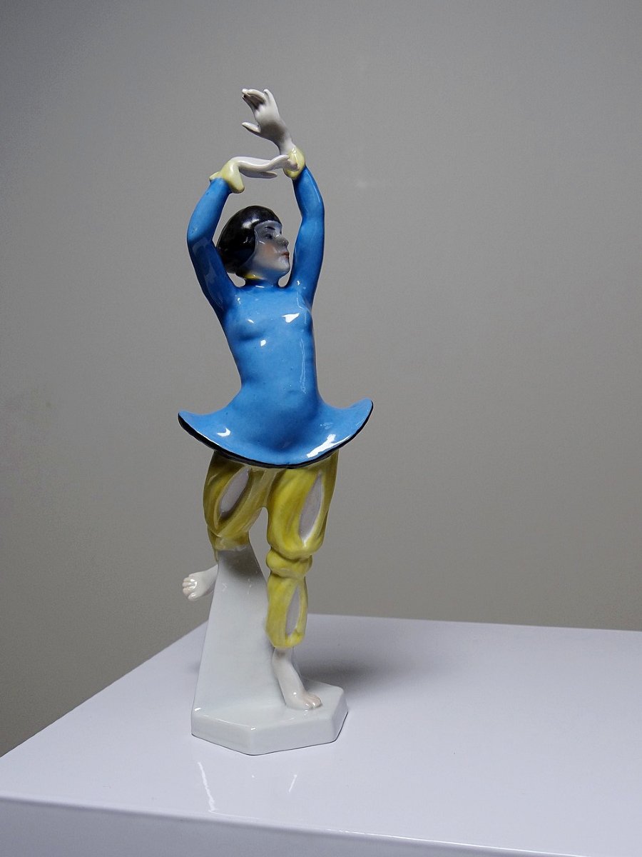 Antique Art Deco Porcelain Subject 1920-1930 Dancer Heubach-photo-1