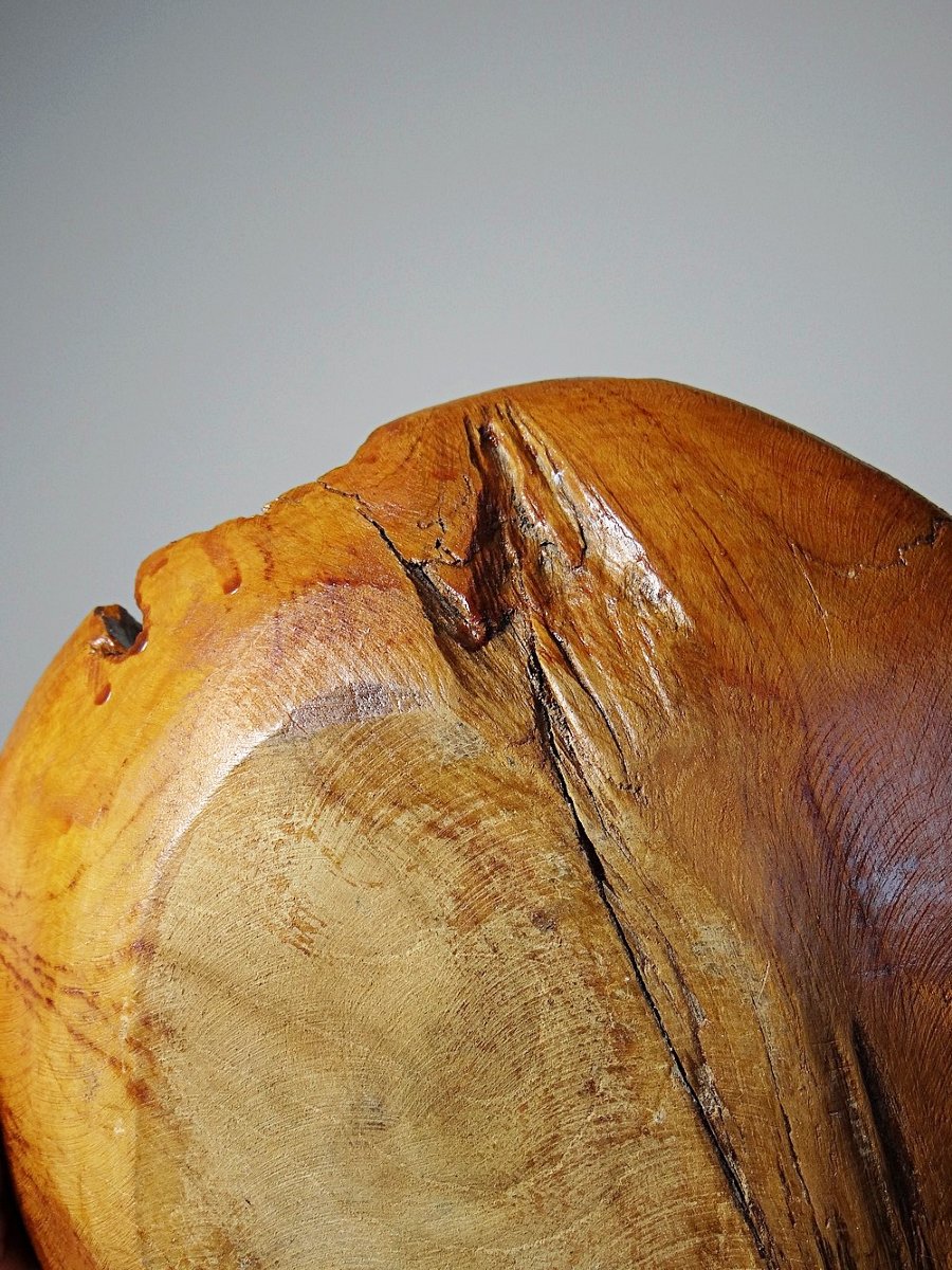 Large Vintage Nut Bowl Or Empty Pocket In Teak Wood, Italy, 1960s-70s-photo-7