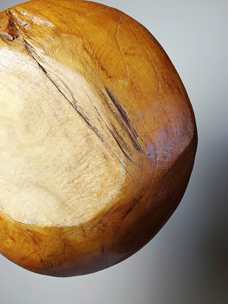 Large Vintage Nut Bowl Or Empty Pocket In Teak Wood, Italy, 1960s-70s-photo-8