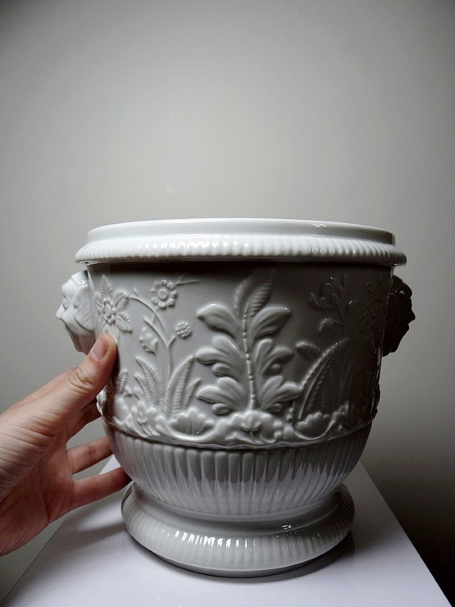Gros cache pot/seau à champagne porcelaine Haviland Limoges repro St Cloud-photo-3