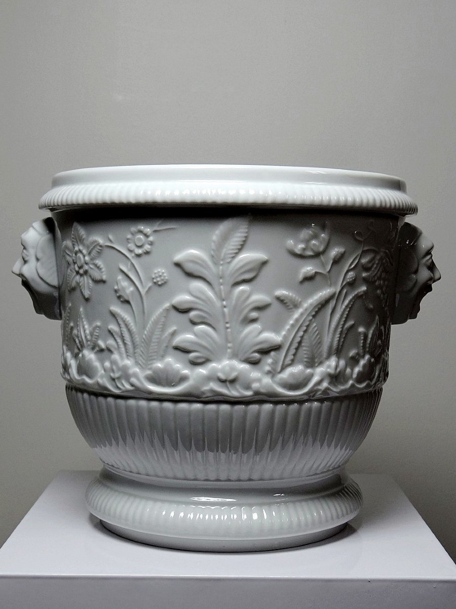 Gros cache pot/seau à champagne porcelaine Haviland Limoges repro St Cloud-photo-1