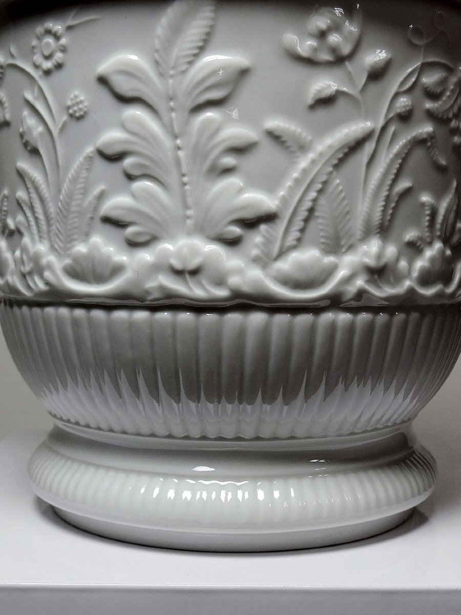 Gros cache pot/seau à champagne porcelaine Haviland Limoges repro St Cloud-photo-3