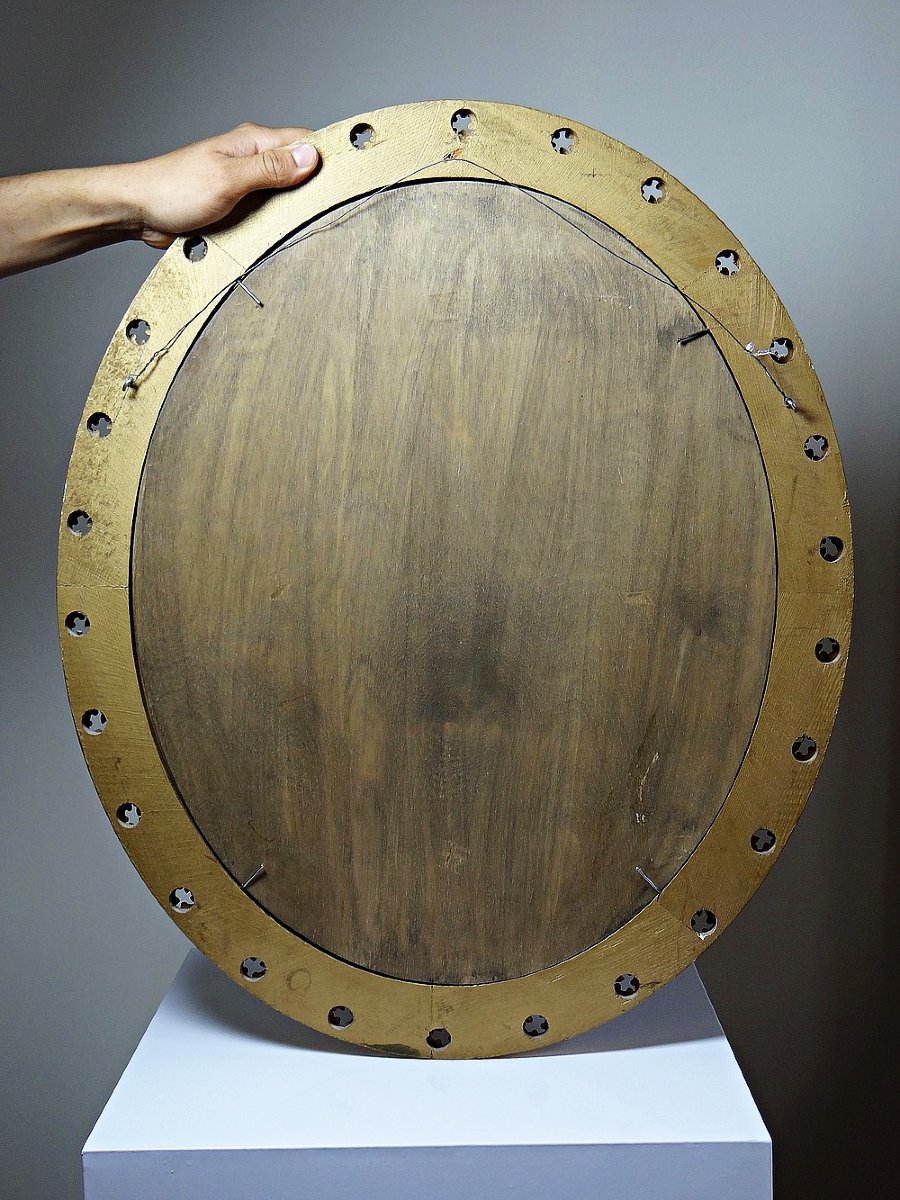 Grand tableau scène urbaine huile sur bois encadré John Haanstra vintage-photo-3