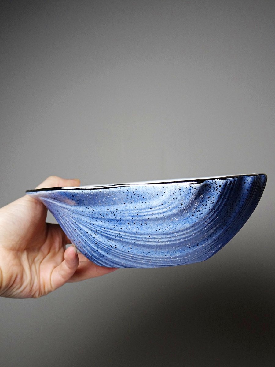 Rare Large Vintage 80s Christian Dior Ceramic Scallop Shell Trinket Tray-photo-3