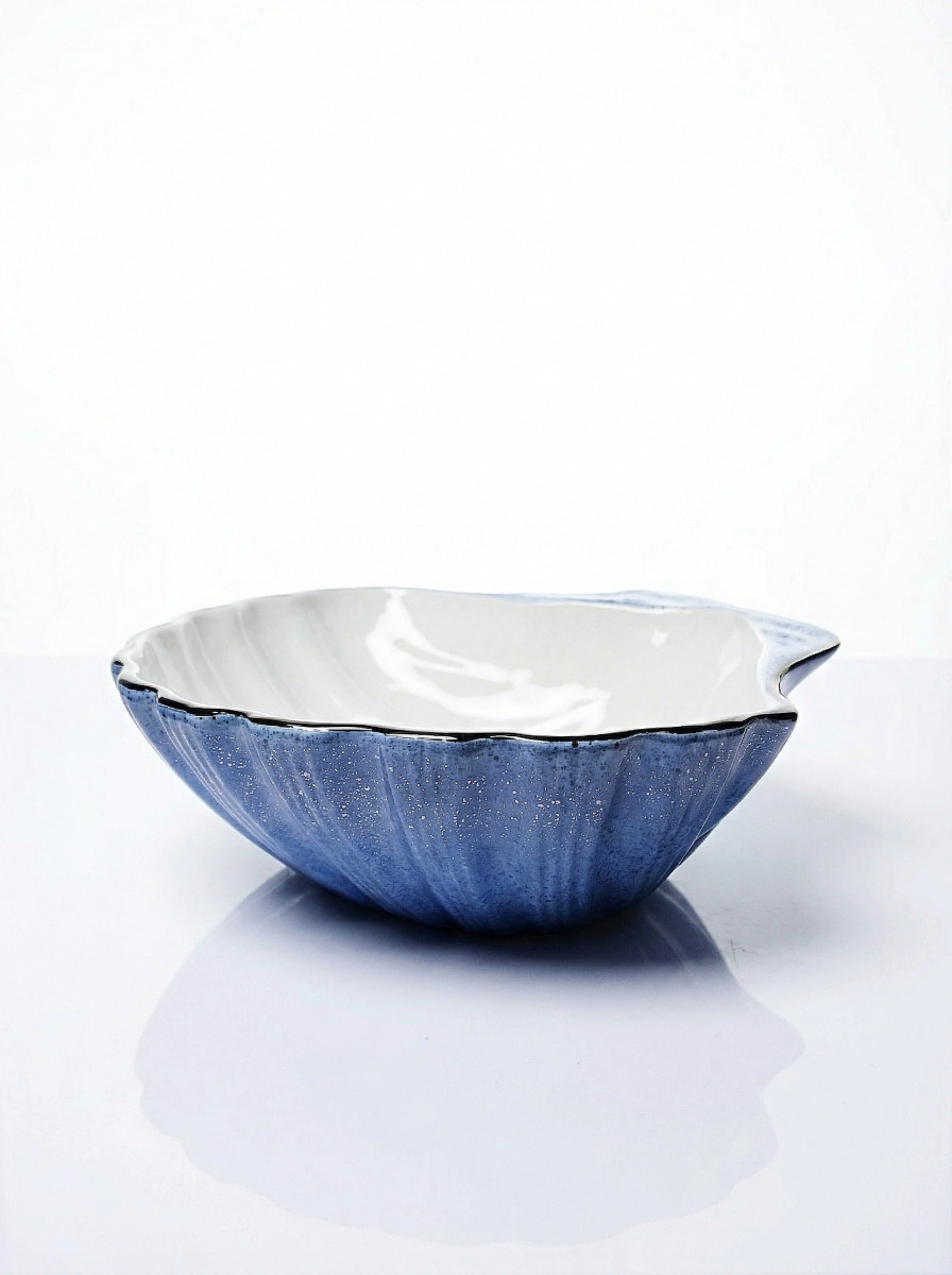 Rare Large Vintage 80s Christian Dior Ceramic Scallop Shell Trinket Tray