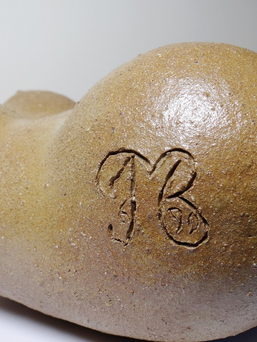 Grande Vénus sculpturale en grès, buste de femme, vintage signé, vintage 90-photo-1