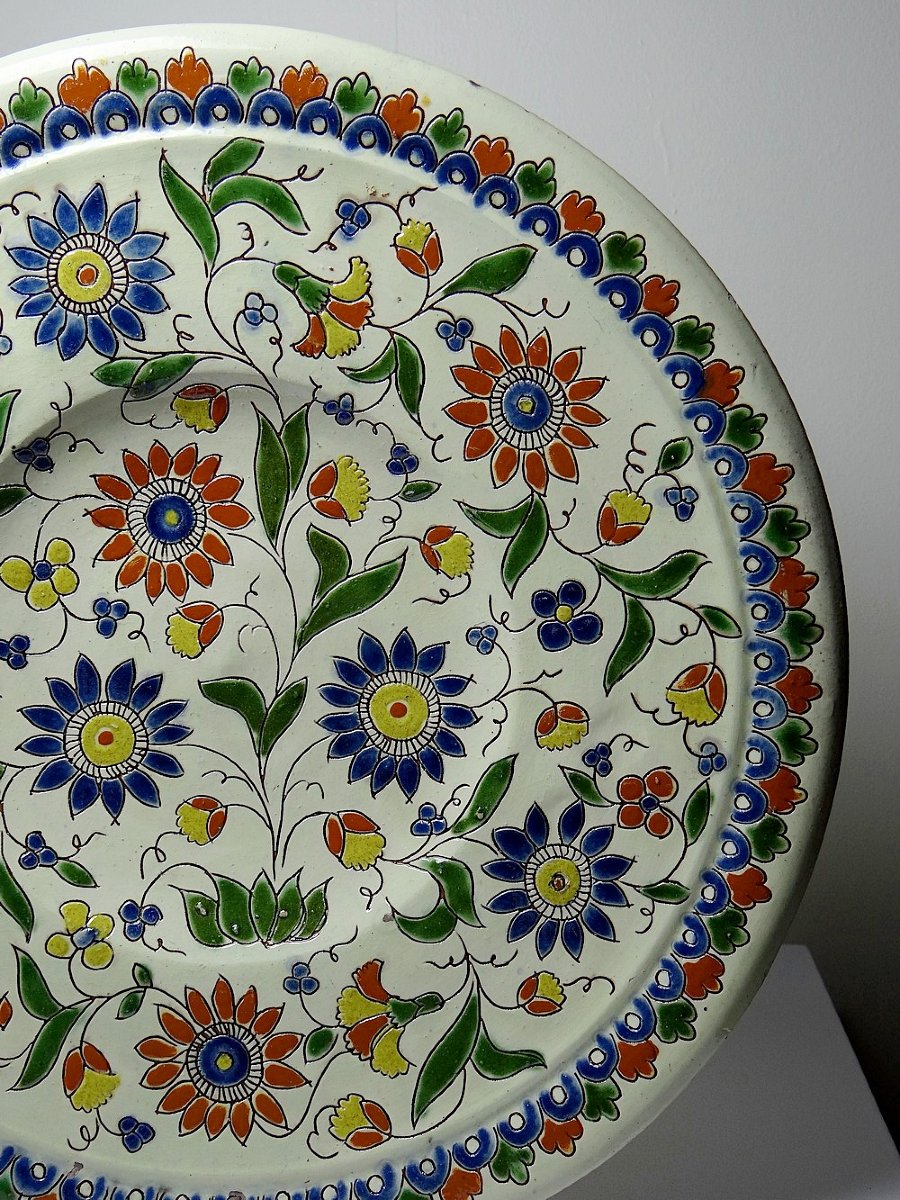 Thun Enamel Dish Signed Schoch-läderach Old 1878 - 1890 Swiss Artisanal-photo-3