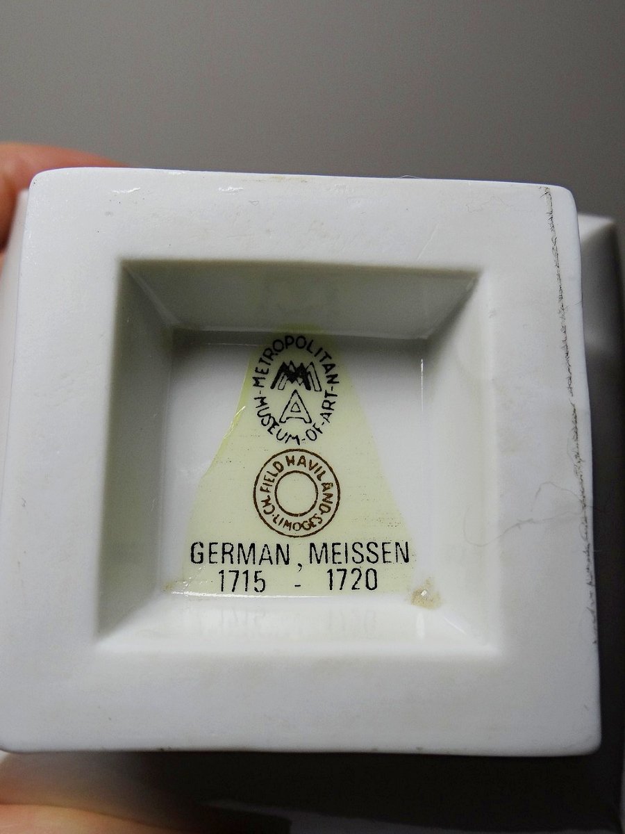 Petit vase reproduction Meissen 1715-1720 par Sheffield & Haviland Limoges-photo-4