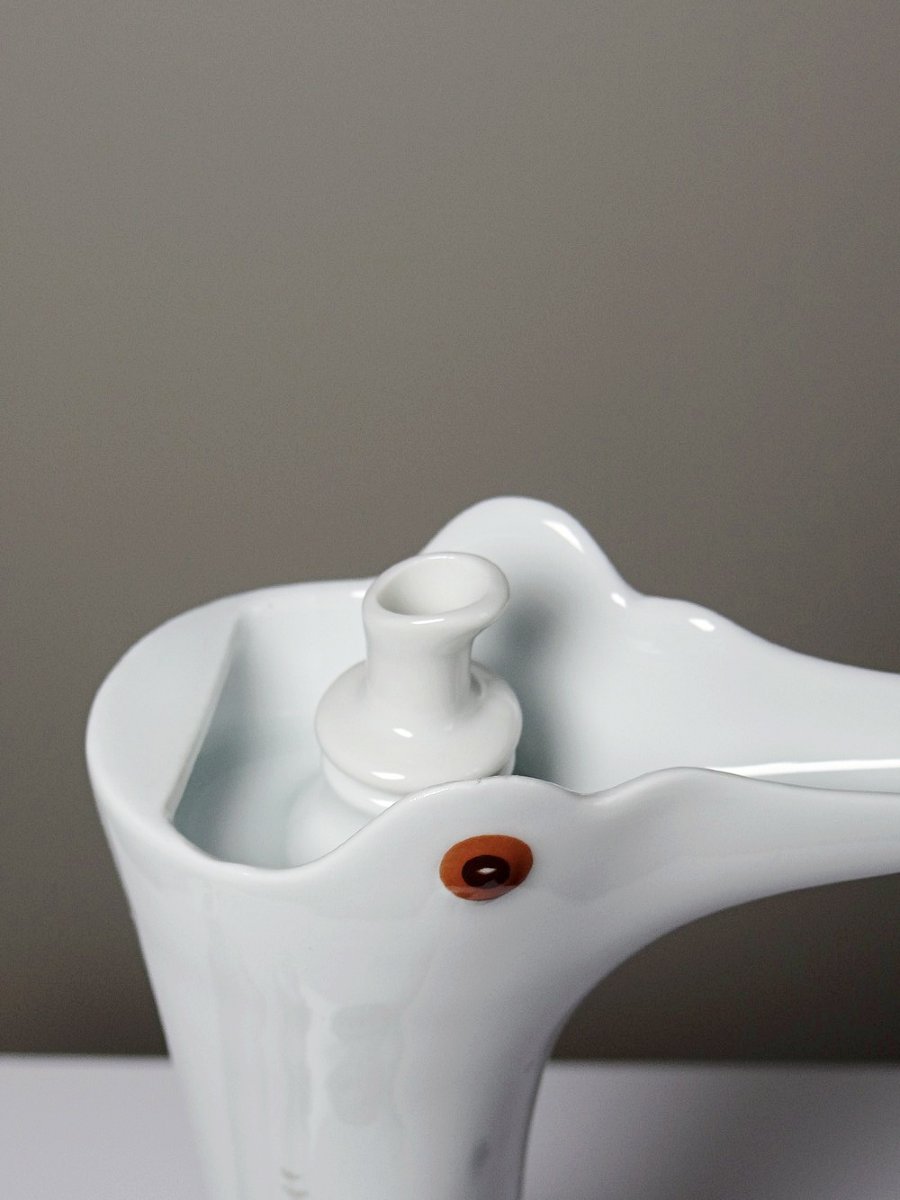 Vintage 80s Haviland Castel Carafe And Miniature Bottle Set, After Sandoz For Chabot-photo-6