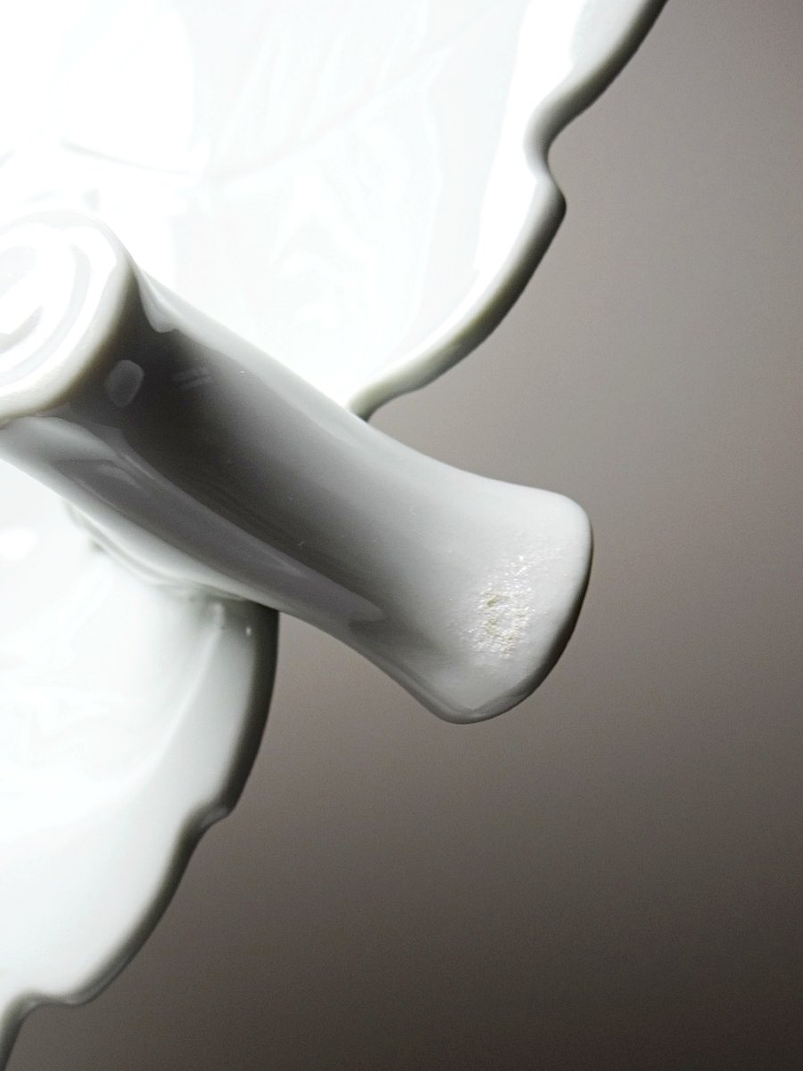 Large Celadon Porcelain Vine Leaf Bowl By L. Michelaud, Limoges, 1930-1950-photo-3