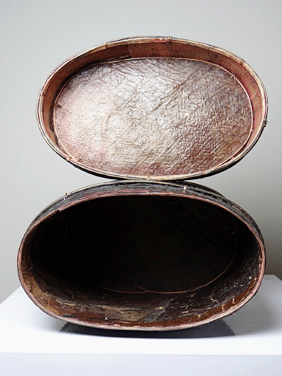 "tampung" Box, Bamboo And Leaf, Indonesia, Lombok, Early 20th Century-photo-7