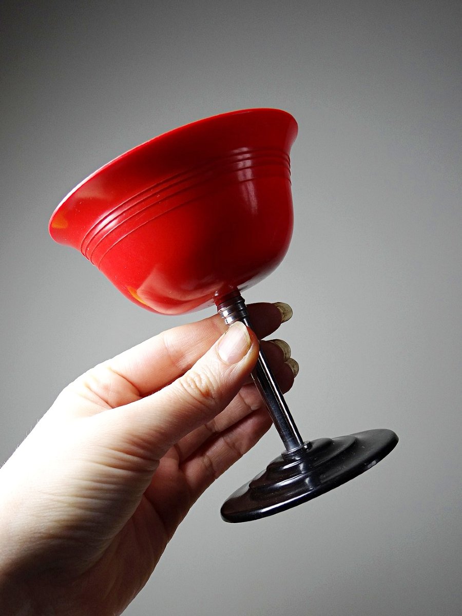 4 coupes à dessert Art Déco en Nudawn & Catalin, Canada, années 1930-photo-4