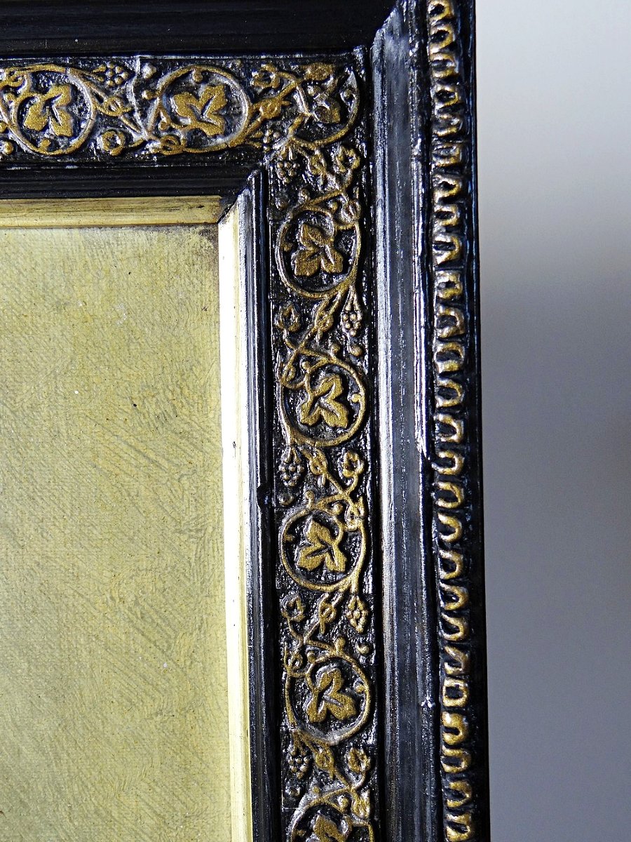 Large Antique Painting Of Peonies, Signed E. Jacque, Late 19th/early 20th Century-photo-3