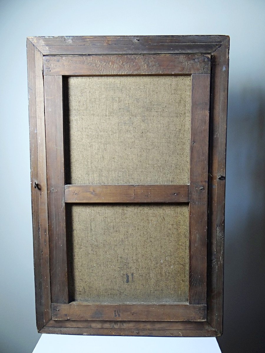 Large Antique Painting Of Peonies, Signed E. Jacque, Late 19th/early 20th Century-photo-8