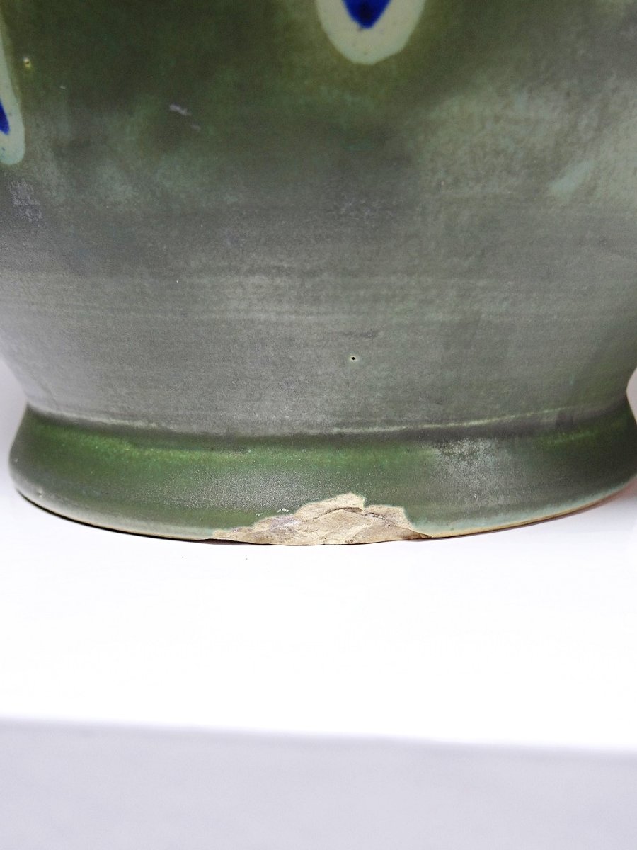 Duo de grands vases décoratifs Carla Holland, décor Gouda, vers 1930-40-photo-7