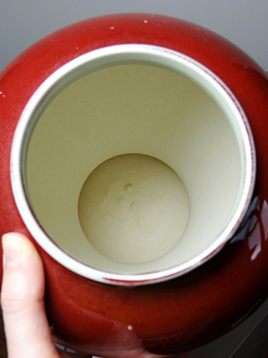 Vase couvert, pot à gingembre chinois céramique sang de boeuf et céladon XXe-photo-2