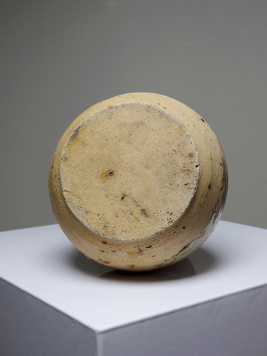 Double Sake Flask, Japanese Ceramic From Iga, Stoneware, 20th Century Craftsmanship -photo-5