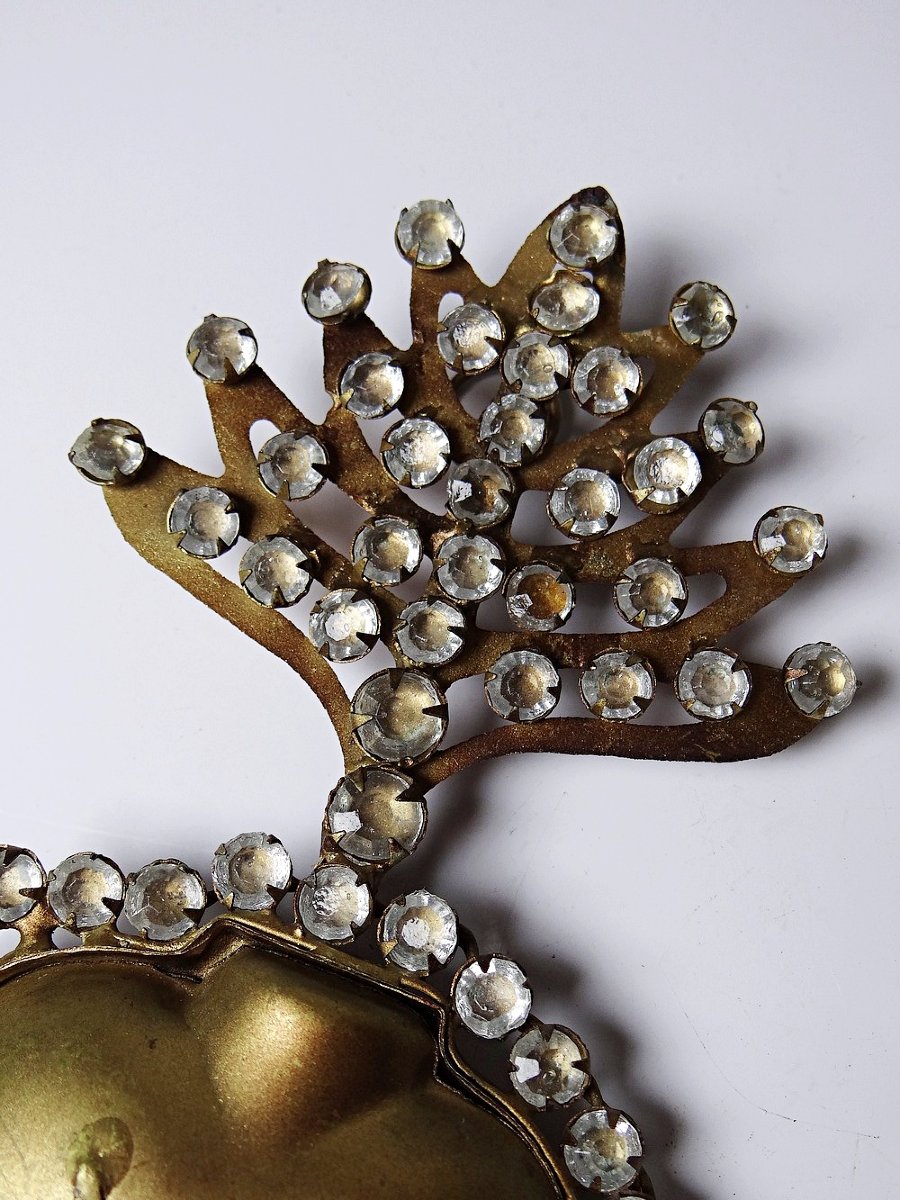 Ex-voto mural cœur enflammé de Marie pomponne et pierres du Rhin, XIXe-XXe-photo-4