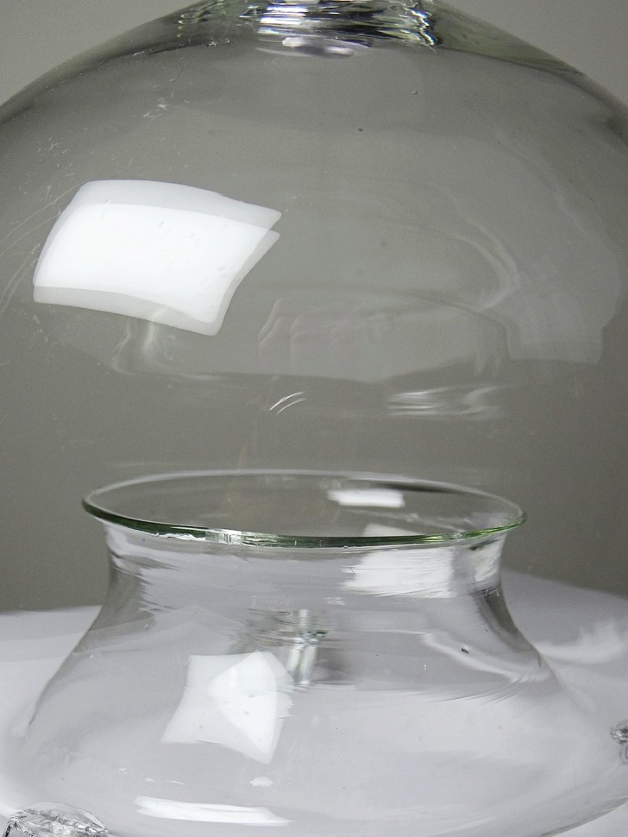 Antique Globular Blown Glass Fly Catcher, 19th-20th Century-photo-1