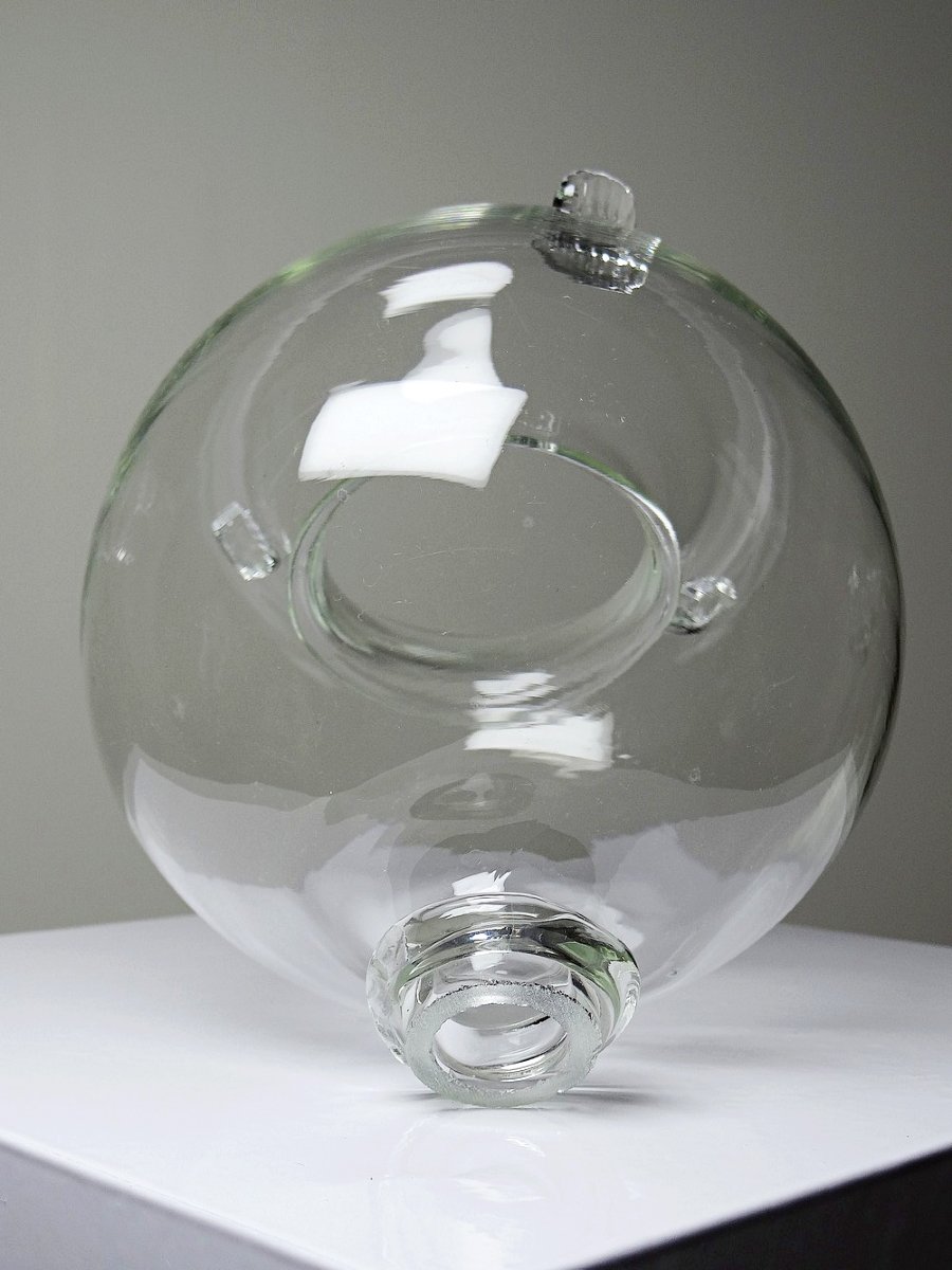 Antique Globular Blown Glass Fly Catcher, 19th-20th Century-photo-4