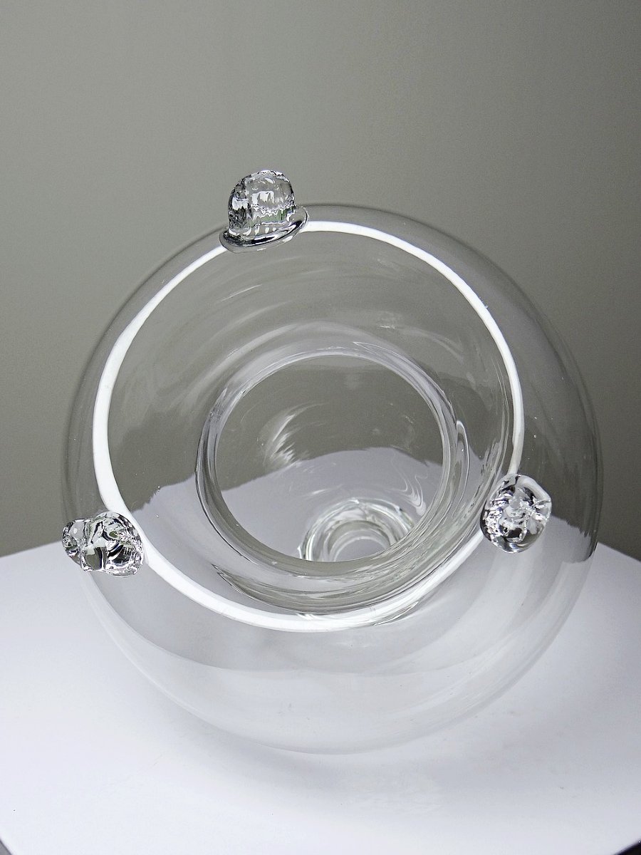 Antique Globular Blown Glass Fly Catcher, 19th-20th Century-photo-5