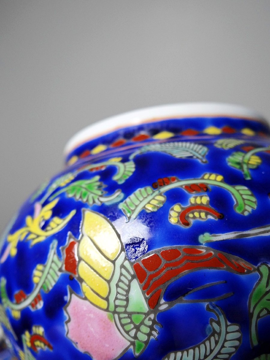 2 Pots à Gingembre chinois porcelaine émaillée main XXe-photo-5