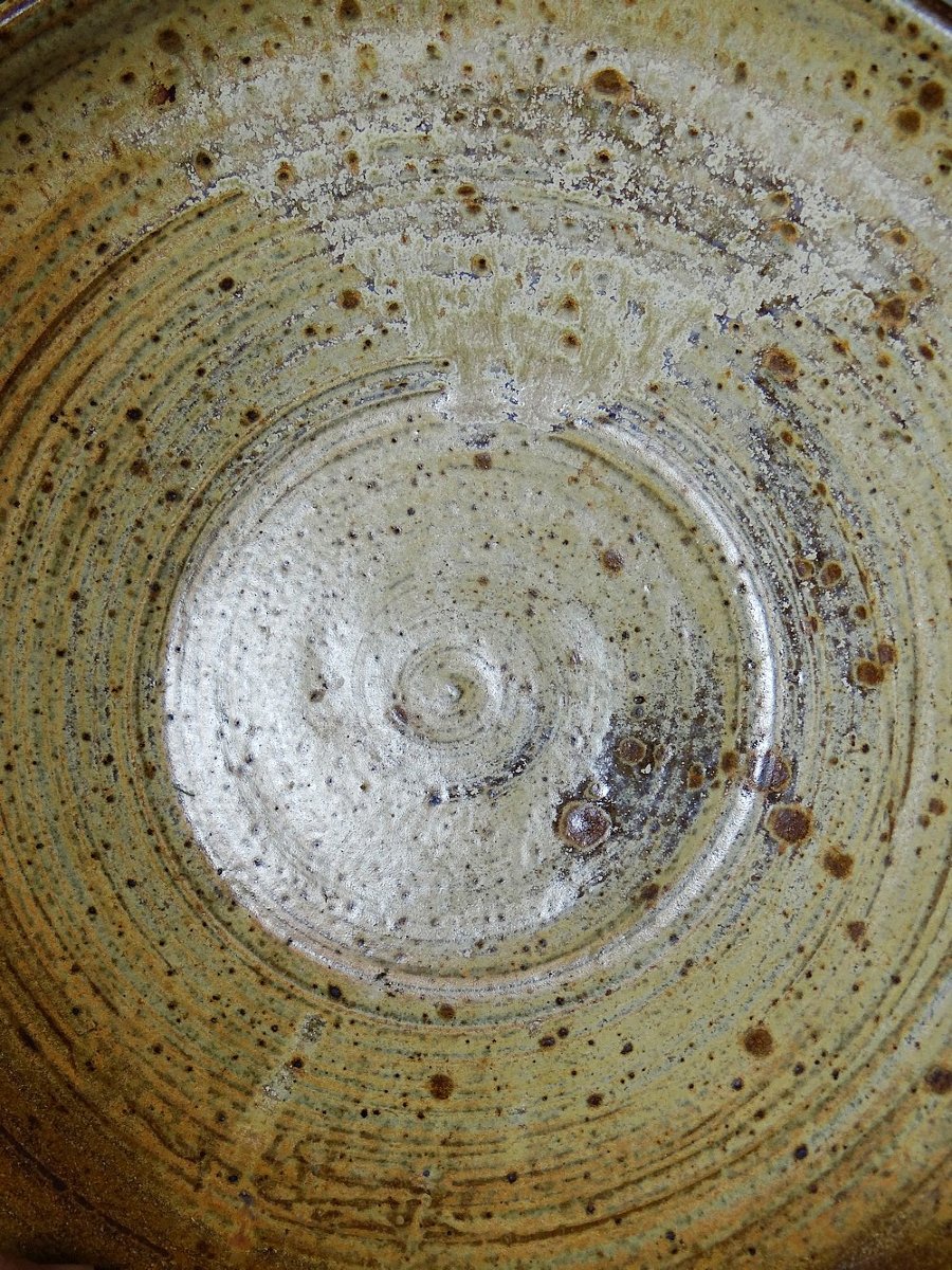 Large Stoneware Fruit Bowl From Puisaye, 20th Century, Attributed To Jean-pierre Prudhomme-photo-4