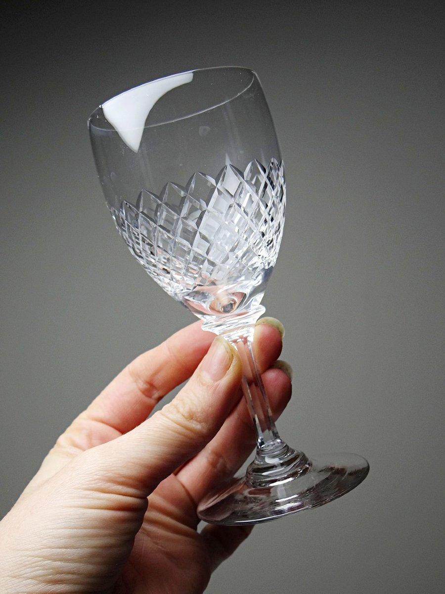 Trio Of Fine Crystal Port Or Aperitif Glasses, Saint-louis Style, Baccarat... 1950-1970-photo-3