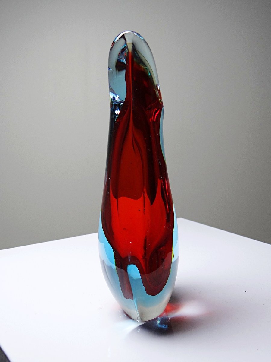 Vase pichet sommerso att. Flavio Poli, Murano 1960-1970-photo-2
