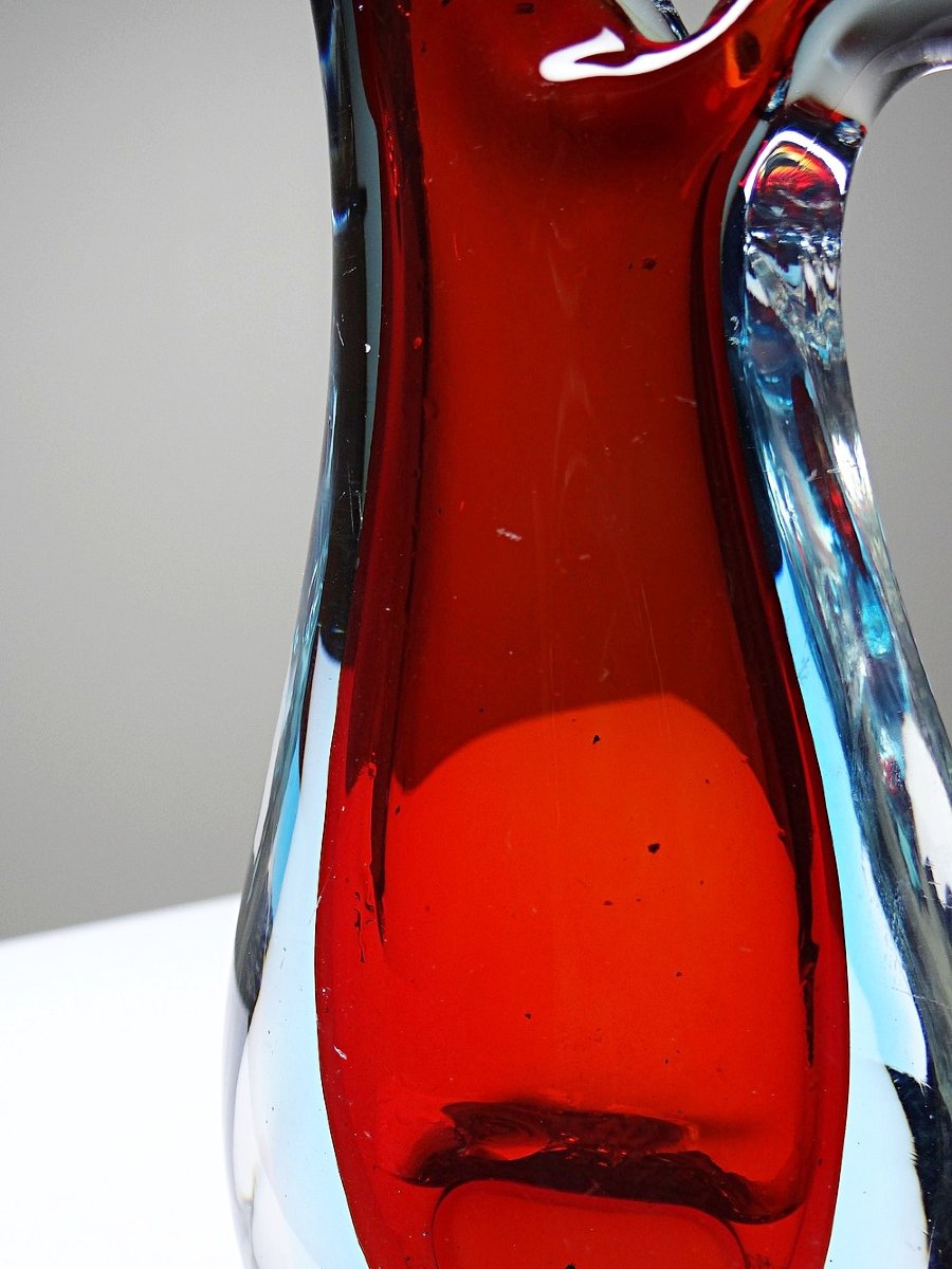 Vase pichet sommerso att. Flavio Poli, Murano 1960-1970-photo-8