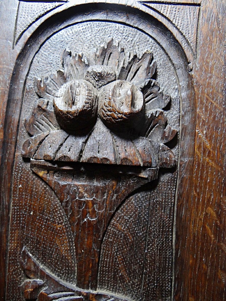 Pair Of Antique 19th-century Carved Wooden Decorative Wall Panels-photo-8