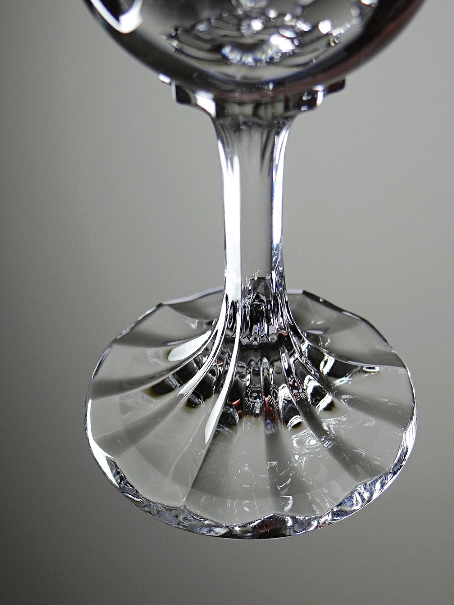 4 Villeroy & Boch Cut Crystal Champagne Flutes From The 70s And 90s-photo-4