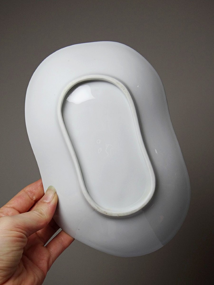 Limoges Blue Enameled Porcelain Pocket With Japanese Fish Design-photo-7