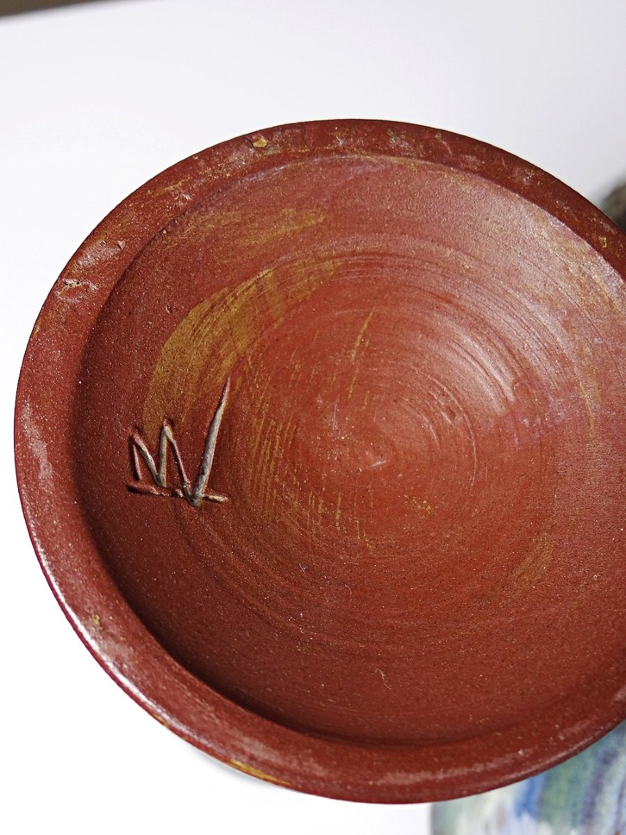 Lot Of 5 Glazed Ceramic Mazagrans, 1960-1980s-photo-7