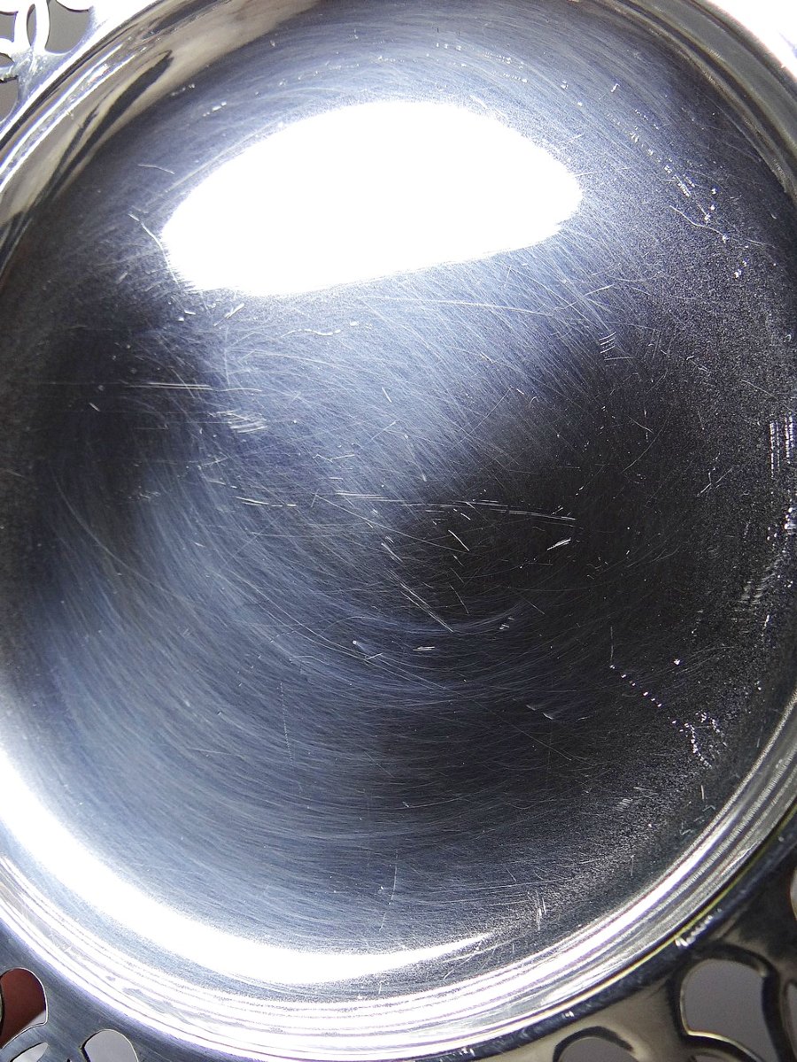 Large Silver-plated Openwork Bowl, Dechamps Frères Silverware-photo-8