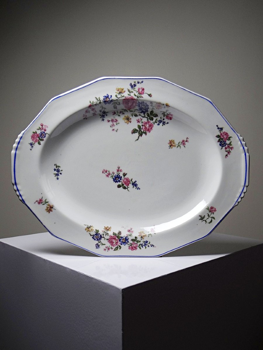 28-piece Bernardaud Limoges Porcelain Dinner Service With Floral Design From The 20s And 50s-photo-3