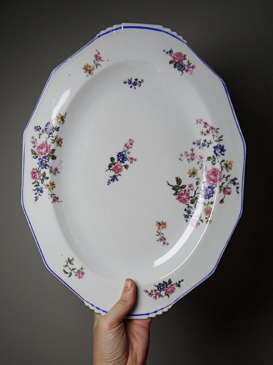 28-piece Bernardaud Limoges Porcelain Dinner Service With Floral Design From The 20s And 50s-photo-4