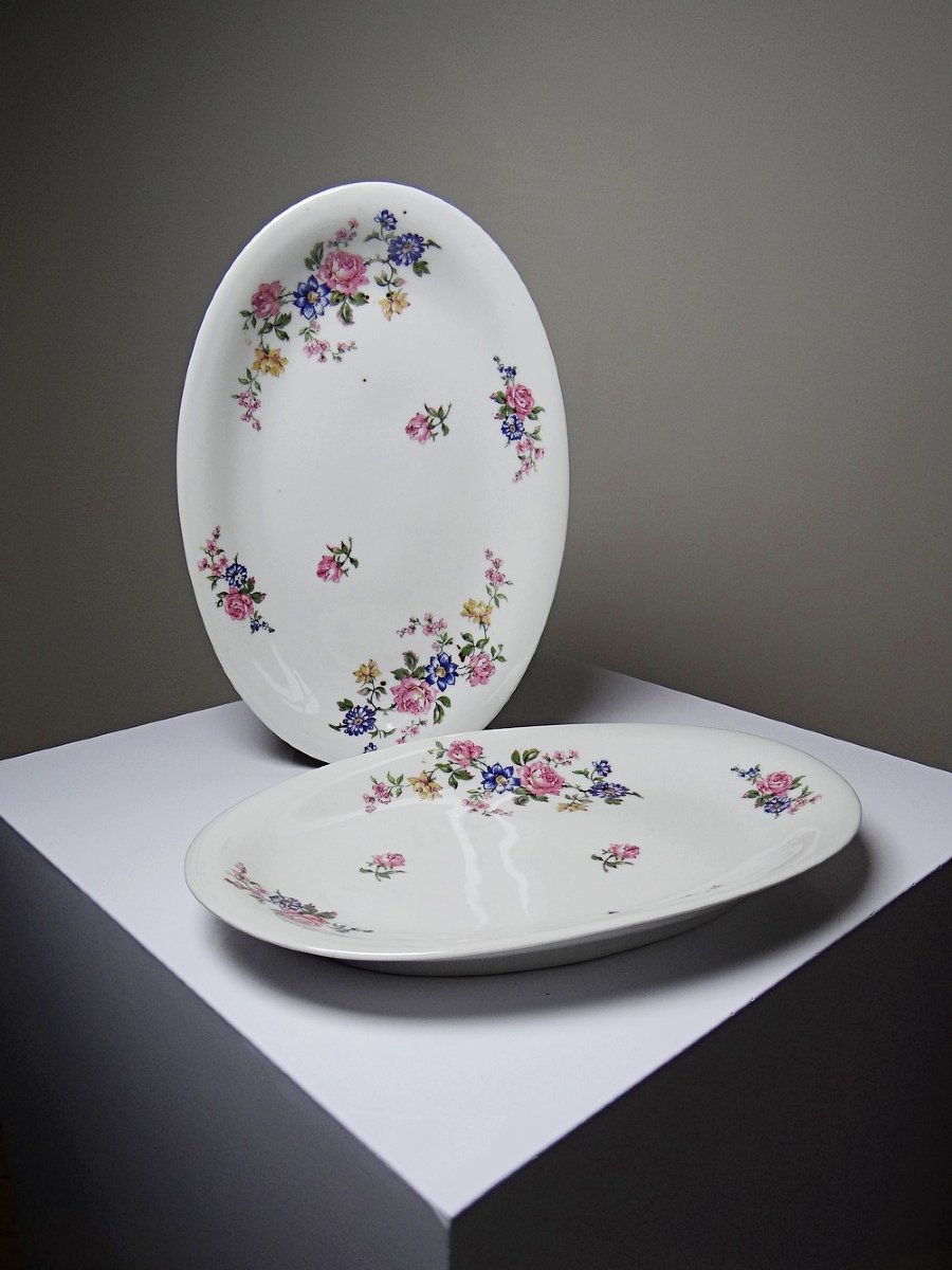 28-piece Bernardaud Limoges Porcelain Dinner Service With Floral Design From The 20s And 50s-photo-5