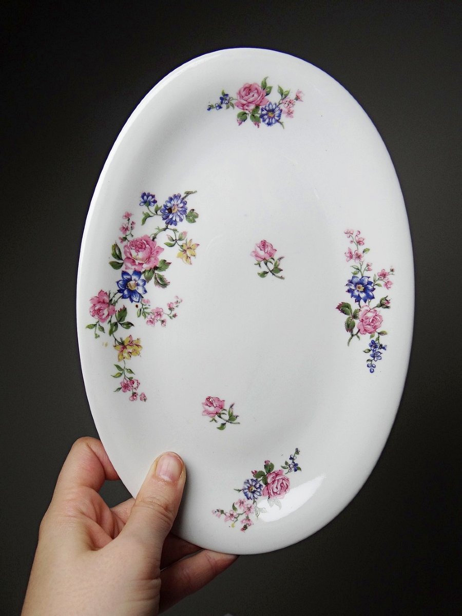 28-piece Bernardaud Limoges Porcelain Dinner Service With Floral Design From The 20s And 50s-photo-6